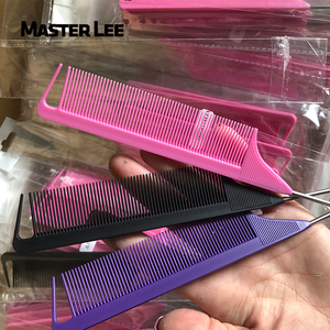 Peigne de coupe de cheveux de marque privée Masterlee Peigne précis à queue de rat Peigne chaud multicolore pour salon à la maison - Product Image 1