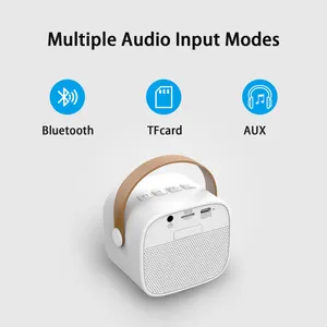 Altavoz Bluetooth portátil con micrófono inalámbrico Nuevo micrófono Máquina de karaoke Reproductor de música para adultos y sistema de subwoofer para niños
