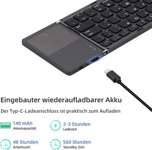 Snelle Levering Draagbare Reis <span class=keywords><strong>Bluetooth</strong></span> Toetsenbord Meerdere Apparaten Opvouwbaar Swesash Toetsenbord Opvouwbaar Draadloos Toetsenbord - Product Image 5