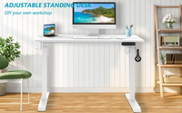 Bureau d'étude en acier à double moteur réglable en hauteur Lumbar Boost Optimiseur d'espace de travail sur mesure pour le bureau et la chambre à coucher Utilisation améliorée