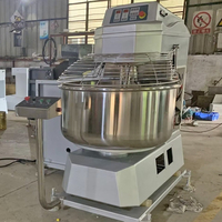 Mélangeur à spirale industriel 150 kg avec bol inclinable, mélangeur de boulangerie commercial robuste pour lignes de production de pain et de pizza