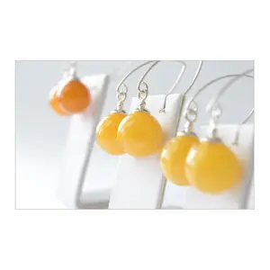 Genuine Baltic Amber Earrings with Sterling Silver High Quality from Poland