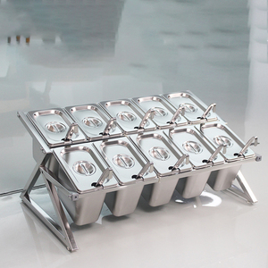 Kích Thước 1/6 5.9 Inch Sâu Thép Không Gỉ Bàn Hơi Nước Chống Kim Loại Thực Phẩm <span class=keywords><strong>Stackable</strong></span> Phục Vụ Gn Pan Khách Sạn Chảo Cho Đảng - Product Image 1