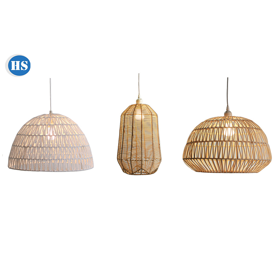 Китайская фабрика, подвесная люстра из ротанга ручной работы, плетеная Подвесная лампа
