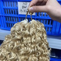 # Extensions de cheveux humains bouclés birmans 613 Miracle Knots, couleur blonde invisible, pour tresses au crochet