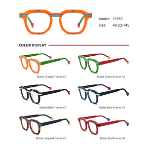 Nuevo producto Explosion Rich In Color Gafas de sol Cuadradas Acetato Gafas de Sol para mujeres - Product Image 3