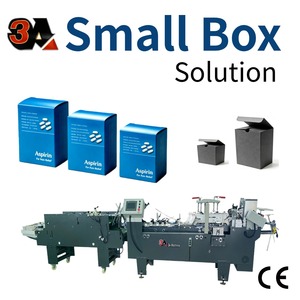 3A-580 Small Automatic Pneumatic Cold Glue <b>Folder</b> Gluer <b>Box</b> Glue Machine With Grinder Wood Case Packaging - Product Image 1