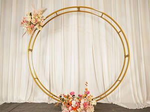 Arco de anillo doble FURUN Fondo de boda al aire libre Arco decorativo de Círculo elegante - Product Image 2
