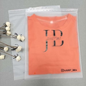 Custom hot sale cheap plastic garment bags,T shirt packing Zipper bag with logos
