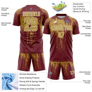 Ensembles d'uniformes de football professionnels complets et respirants pour unisexe, comprenant maillot, short et chaussettes assortis, options de personnalisation de la marque - Product Image 2