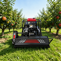 Tondeuse à gazon télécommandée tout-terrain à essence, débroussailleuse automatique pour l'élimination de la végétation sur les pentes des fermes et vergers