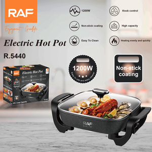 RAF 1200W R.5440 Marmite Électrique 6L Antiadhésive avec Bouton de Contrôle Grande Capacité Nettoyage Facile Chauffage Uniforme - Product Image 2