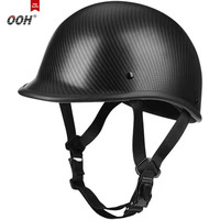 Casque de moto certifié OOH DOT en ABS, style demi-coque Hawk, compact, léger, ouvert, avec haut-parleur, pour moto vintage