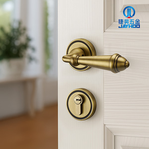 JAYHOO Brass Lever Door <b>Lock</b> Copper Interior Door Anti Rust With <b>Key</b> Split Type - Product Image 1