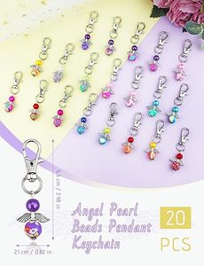 First Communion Birthstone Angel Keychain Bulk Guardian Angel Keyring Wedding Favor Baptism Baby Shower Blessing Gift - Product Image 2