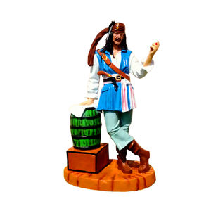 グラスファイバー海賊フィギュア彫刻、片目ドラゴンフィギュア彫刻、アメリカンバーデコレーション、キャプテンジャックフィギュア彫刻 - Product Image 6