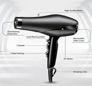 Secador de pelo multifunción al por mayor profesional <span class=keywords><strong>Siper</strong></span> AC Motor logotipo personalizado secador de pelo venta a granel con aspecto hermoso - Product Image 5