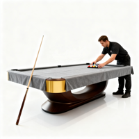 Table de billard de luxe 9 pieds en bois massif, personnalisée en usine, qualité supérieure, design standard, ardoise de tournoi, durable