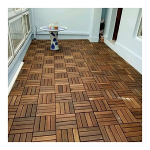 SHENGCHENG Carbonized Wood Premium DIY <b>Interlocking</b> Decking <b>Tiles</b> for Exterior and Interior Decor Balcony - Product Image 1