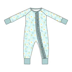 Hot Sales Clothes Custom Print Infant Soft Breathable Baby Clothes Bamboo Fiber Baby Rompers With Button active wear knitted
