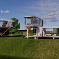 Casa Prefabricada de Acero con Estructura Personalizada Tipo Cápsula Espacial - Oficina Portátil, Edificio Pequeño, Hotel, Instalación Rápida en Exteriores