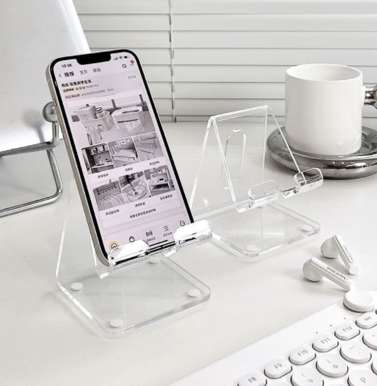 Plexiglass Products Support Phone Holder Mobile Phone Counter Display Acrylic Clear Cell Phone Mobile Cellphone Holder