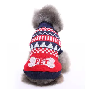 पालतू क्रिसमस स्वेटर पालतू कुत्ता बुना हुआ स्वेटर कुत्ते के कपड़े लक्जरी पालतू कपड़े