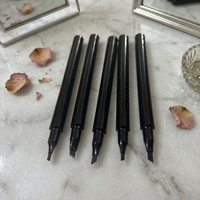 Stylo à sourcils liquide professionnel sans logo, à 4 pointes, effet poil à poil, pour sourcils sauvages, marque privée, vente en gros