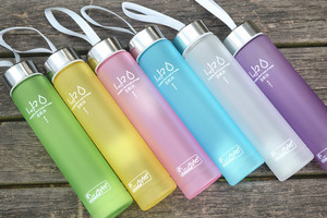 Hot Sales Bpa Free <b>Plastic</b> Frosted H2O Water <b>Bottle</b> a <b>Small</b> Water <b>Bottle</b> That Fits in a Backpack and Is Easy to Carry Outside - Product Image 4