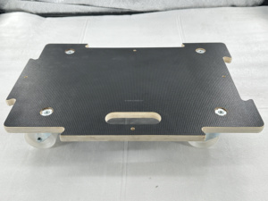 Plywood <strong>Wooden</strong> <strong>Dolly</strong> Platform <strong>Cart</strong> 250kg Load Capacity Portable Foldable 4 Wheels Assemblable - Product Image 4