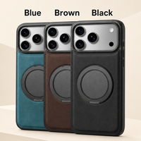 Casing HP iPhone 18 Pro Max 17 16 15 14 Grosir, 360 Gear Swivel Kickstand, Kulit Lembut, Dompet Magnetik