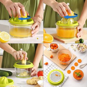 <span class=keywords><strong>Presse</strong></span>-agrumes <span class=keywords><strong>manuel</strong></span> multifonctionnel 4-<span class=keywords><strong>en</strong></span>-1 avec récipient de mesure pour le <span class=keywords><strong>citron</strong></span> et les légumes Outils - Product Image 5