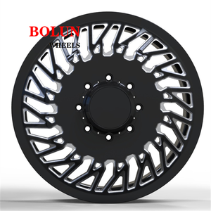 22、24、26、28、30 英寸 8*165.1 10*225 定制黑色铣削抛光锻造双轮毂适用于福特 F350 F450 F550、Ram 3500 轮圈 - Product Image 3