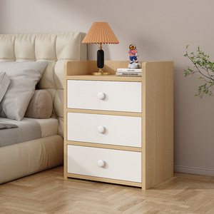 Mesa de <span class=keywords><strong>Noche</strong></span> Moderna para Adultos y Niños, Mesita de <span class=keywords><strong>Noche</strong></span> Pequeña con Cajón Blanco para Dormitorio - Product Image 6