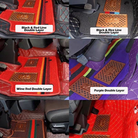 Ensemble de tapis de voiture en cuir à double couche, couverture complète, imperméables, antidérapants, sur mesure pour les intérieurs de camions