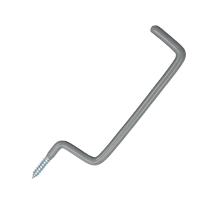 Crochet d'échelle robuste en fer de 9,5 pouces à visser pour rangement mural de garage, gris, OEM - Product Image 1