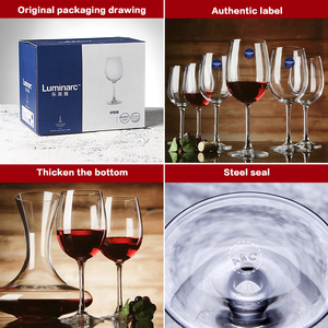 Verres à <span class=keywords><strong>vin</strong></span> à long pied <span class=keywords><strong>Luminarc</strong></span> ELEGANCE, rouge citron, pour mariage, verres à boire transparents de qualité supérieure, coffret cadeau en boîte colorée - Product Image 6