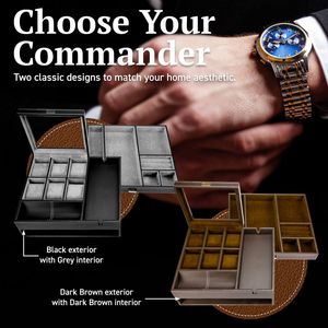 ウォッチボックス12メンズウォッチオーガナイザージュエリーディスプレイケース、ロックとキー付きブラック - Product Image 5