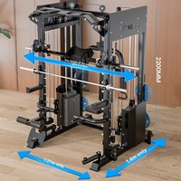 Station de musculation multifonctionnelle Smith Machine pour usage domestique – Équipement de fitness pour squats et développés couchés