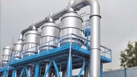 Gedwongen circulatie trommelverdamper concentratiemachine LP-aangedreven roestvrijstalen constructie 1 jaar garantie voor vruchtensap