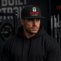Gorra Snapback de Lote Pequeño con Visera Plana y Costura Kettlebell, Estilo Urbano para Vendedores de Moda Deportiva con Etiqueta Personalizada