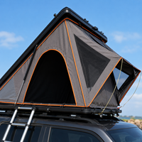 Tente de toit triangulaire Overland, coque rigide en aluminium, imperméable, 4 saisons, pour 2 personnes, tente de toit pour SUV, camping