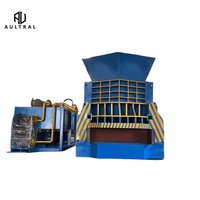 Cisaille hydraulique industrielle Aultral pour la découpe de métaux et de conteneurs en acier