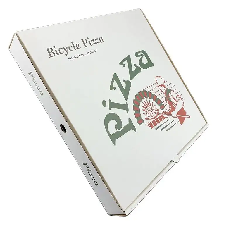 인기 상품 24 인치 피자 상자 15 인치 식품 등급 일회용 골판지 흰색 피자 상자 10 인치