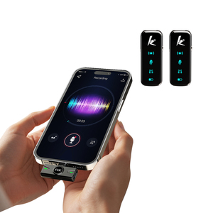 Clip de micrófono inalámbrico portátil IOS Android Mini micrófono Lavalier inalámbrico de solapa para enseñar Youtube Podcast Live Stream - Product Image 4