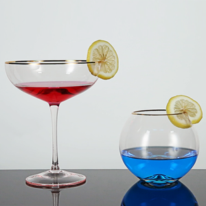 2023 Hot Sale Crystal <strong>Glass</strong> Cup Cocktail <strong>Glasses</strong> with Gold Rim Customized <strong>Beer</strong> <strong>Glass</strong> Cup <strong>Stem</strong> <strong>Glasses</strong> bar glassware - Product Image 3