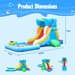Outdoor Bouncing Castle for Kids Trampoline Inflatable House Water <b>Slide</b> NBHL-059 Backyard Home Used Kids Toys Inflatable Bounci - Product Image 4