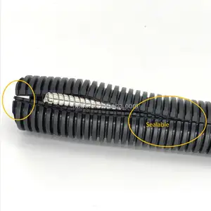New design Easy disassembly open and closed dust-proof overlap sealable Corrugated Nylon split plastic flexible conduit