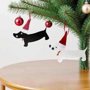Mignon Noël <span class=keywords><strong>Saucisse</strong></span> Chien Feutre <span class=keywords><strong>Arbre</strong></span> Décoration Écologique Durable 15cm Fête De Vacances Mignon Ornement Usine Directe - Product Image 2