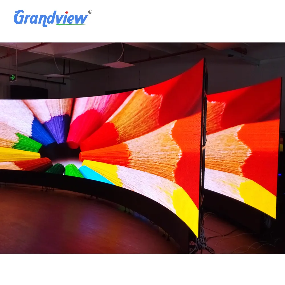 Display a Led a colori ad alte prestazioni display a LED flessibile con schermo a parete Video a led pieghevole